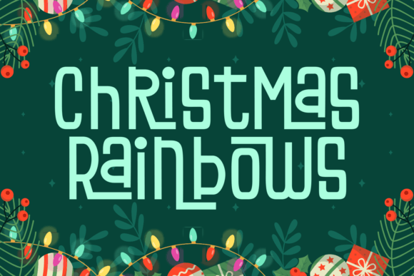Christmas Rainbows Font: Festive Display Magic for Makers