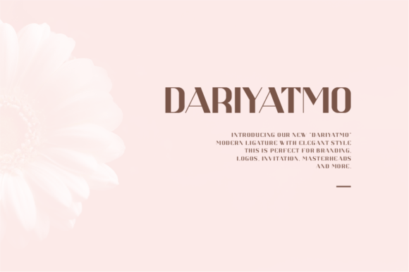 Dariyatmo: A Display Font That Makes Your Brand Feel Intentional