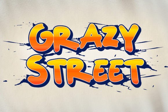 Grazy Street: A Bold Display Font for Handmade Charm