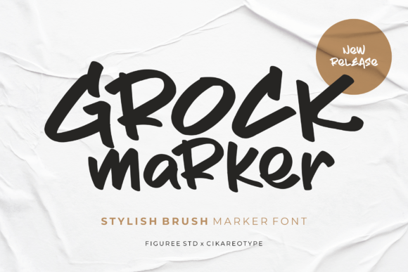 Grock Marker: A Brush Marker Font with Natural Rhythm